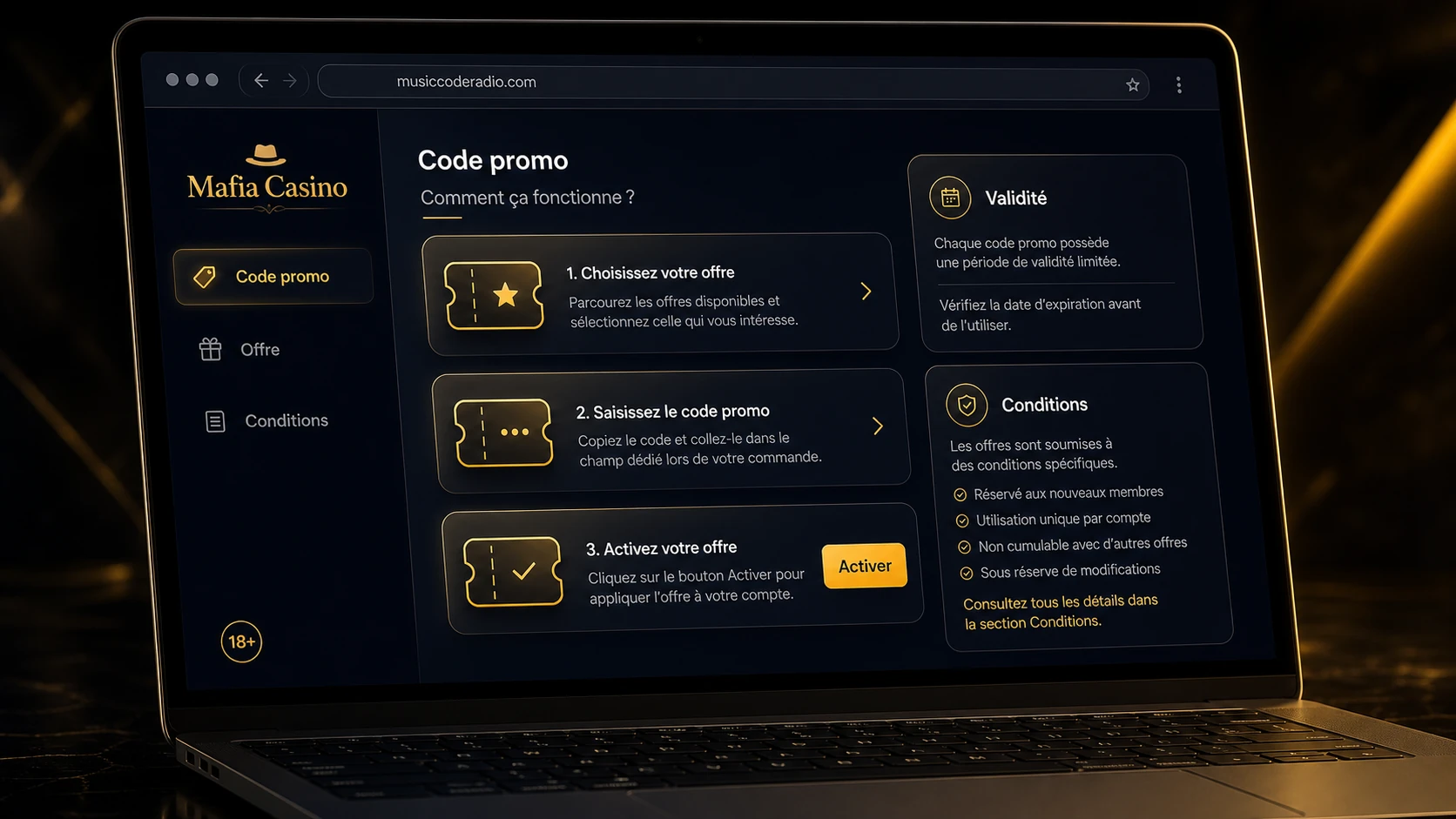Code promo Mafia Casino : tout savoir sur les offres promotionnelles